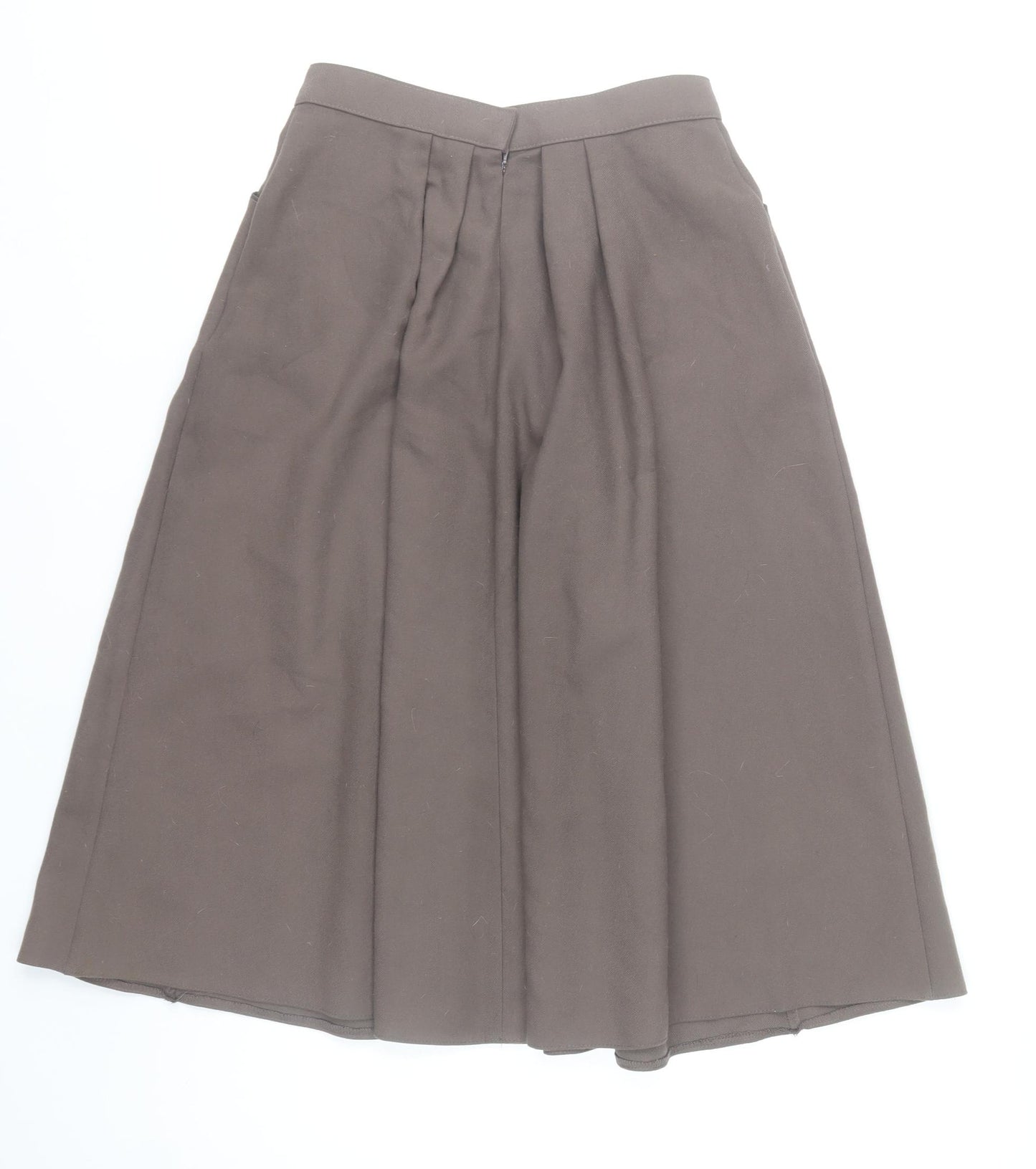 Marks and Spencer Women Brown Size 12 Pleated Knee Length Skirt