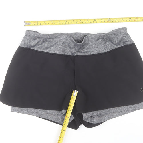 MPG Women's Black & Grey Running Athletic Shorts Size 14