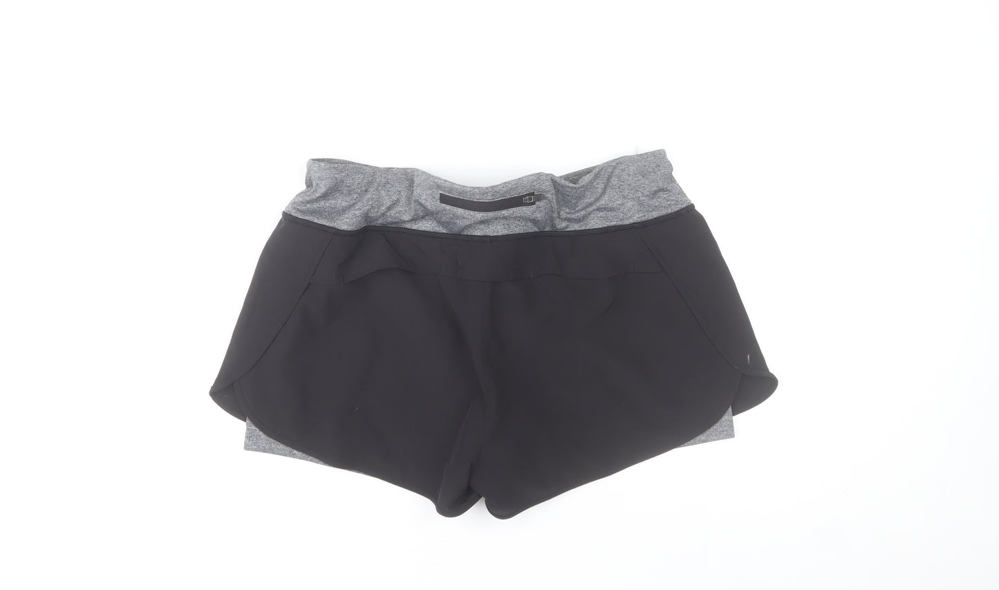 MPG Women's Black & Grey Running Athletic Shorts Size 14