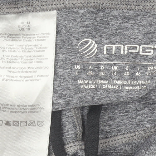 MPG Women's Black & Grey Running Athletic Shorts Size 14
