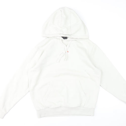 Ellesse Womens White UK 10 Pullover Hoodie Cotton Blend Casual