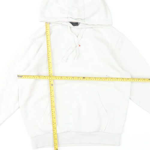 Ellesse Womens White UK 10 Pullover Hoodie Cotton Blend Casual