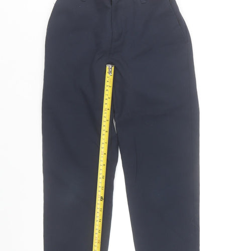 Dunnes Stores Boys Blue School Uniform Trousers 7-8 Years Adjustable Waist