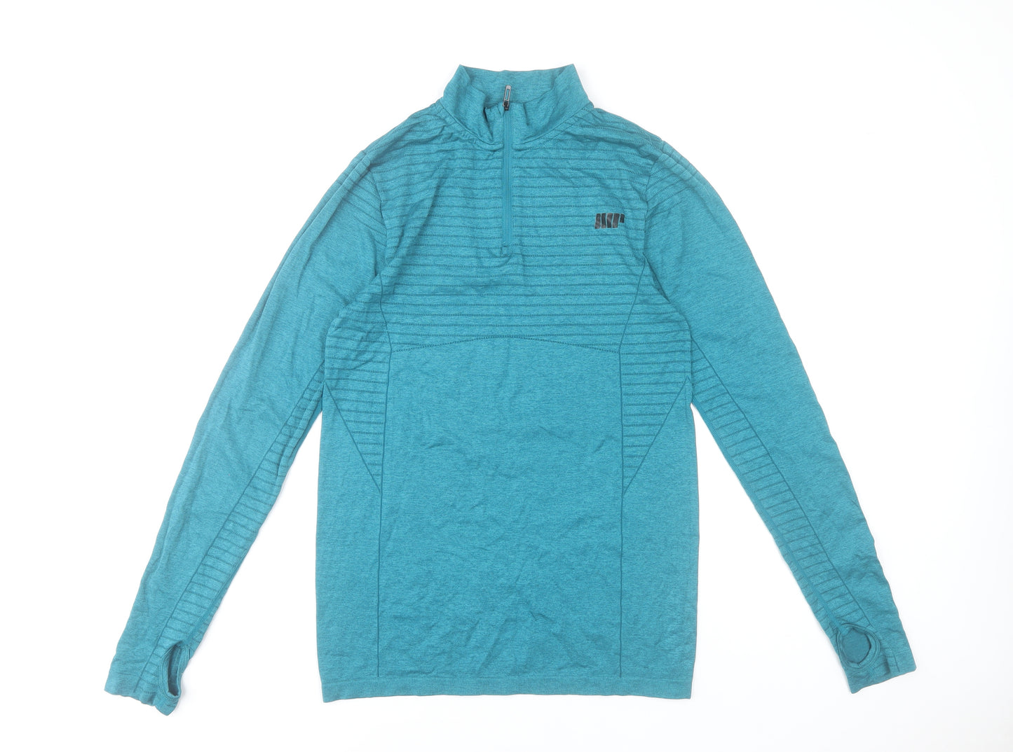 MyProtein Men Blue 1/4 Zip Long Sleeve Training Top Size M