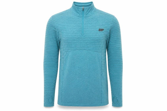 MyProtein Men Blue 1/4 Zip Long Sleeve Training Top Size M