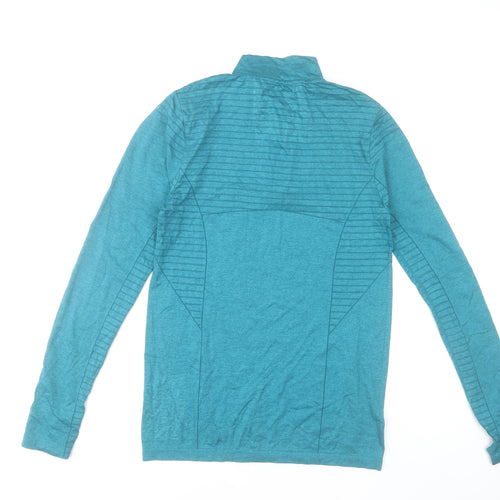 MyProtein Men Blue 1/4 Zip Long Sleeve Training Top Size M