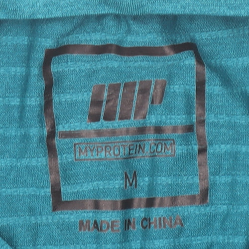 MyProtein Men Blue 1/4 Zip Long Sleeve Training Top Size M