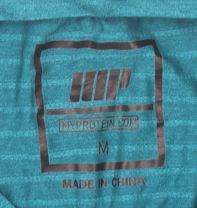 MyProtein Men Blue 1/4 Zip Long Sleeve Training Top Size M