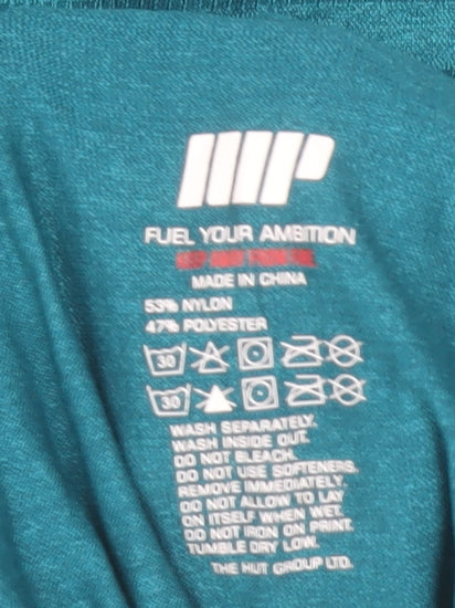 MyProtein Men Blue 1/4 Zip Long Sleeve Training Top Size M