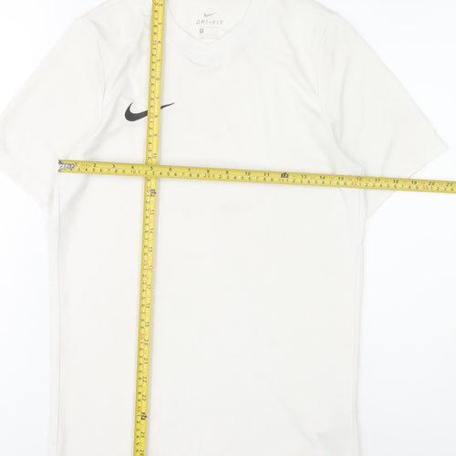 Nike Men's White Dri-Fit Athletic T-Shirt Size S Moisture Wicking