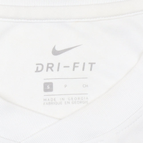 Nike Men's White Dri-Fit Athletic T-Shirt Size S Moisture Wicking