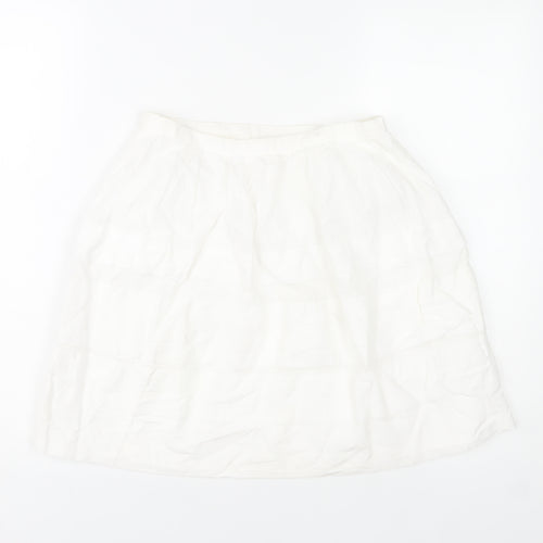 Gap Womens White A-Line Knee Length Cotton Skirt Size 4