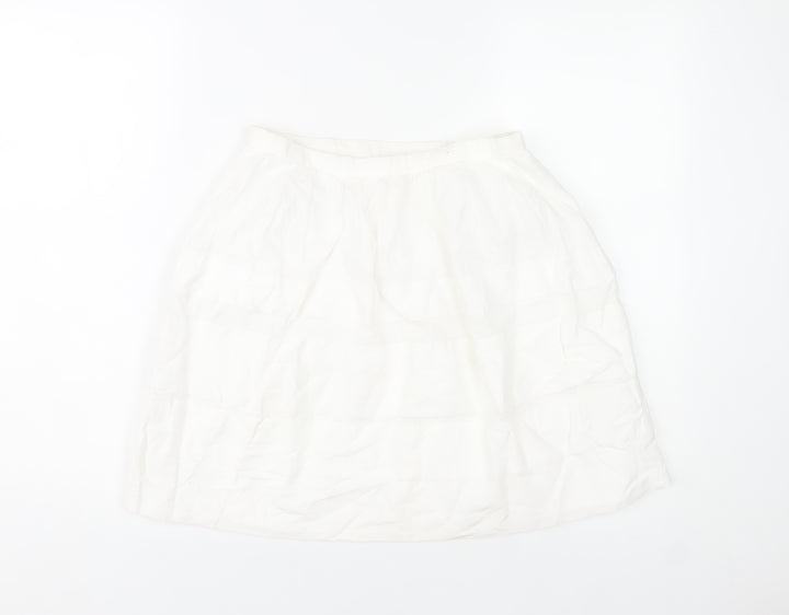 Gap Womens White A-Line Knee Length Cotton Skirt Size 4