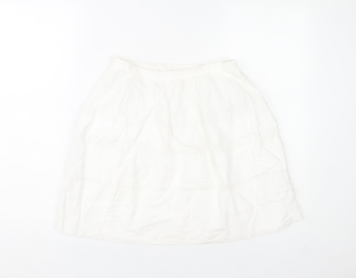 Gap Womens White A-Line Knee Length Cotton Skirt Size 4