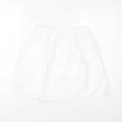 Gap Womens White A-Line Knee Length Cotton Skirt Size 4