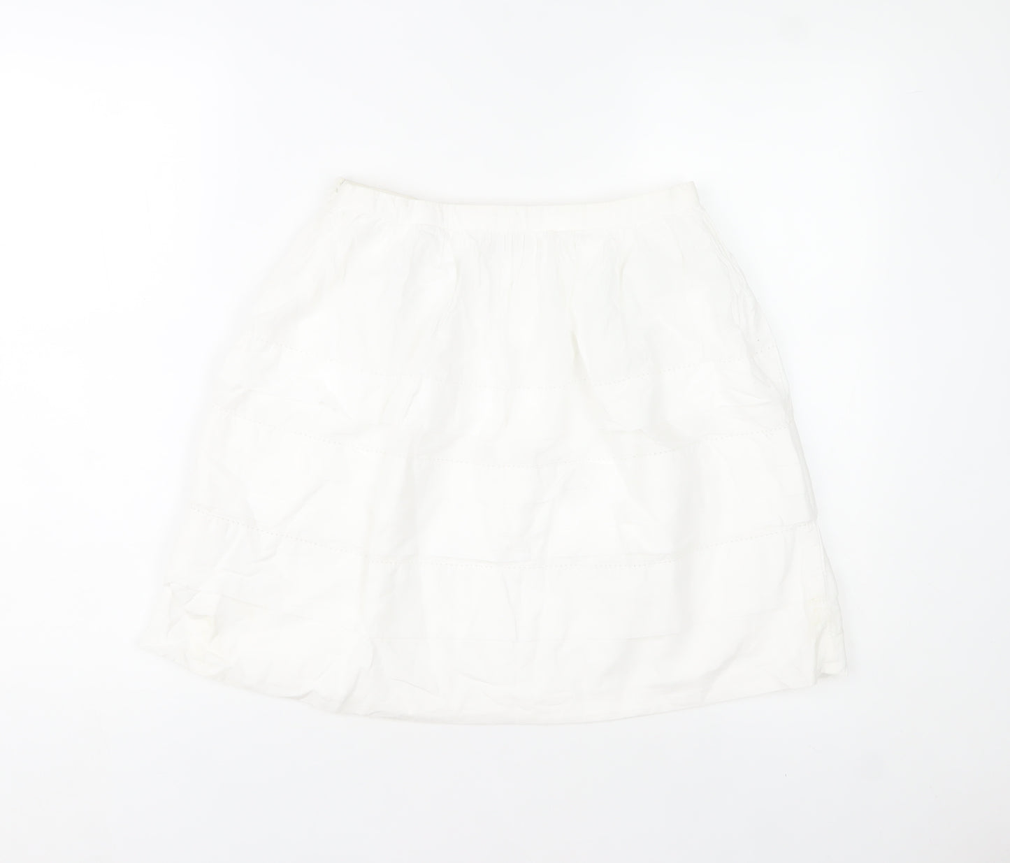 Gap Womens White A-Line Knee Length Cotton Skirt Size 4
