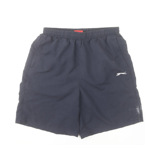 Slazenger Men's Black L Sports Shorts Elastic Waist Quick Dry