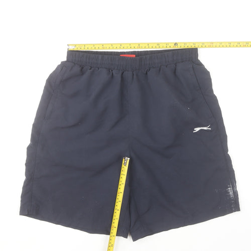 Slazenger Men's Black L Sports Shorts Elastic Waist Quick Dry
