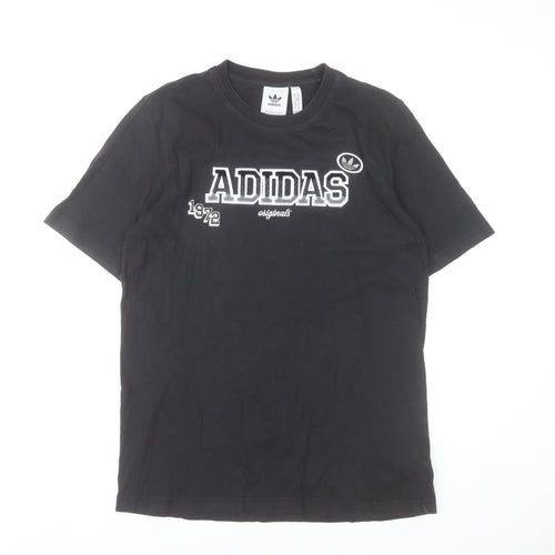 Adidas Originals Men's Black Cotton Graphic T-Shirt M