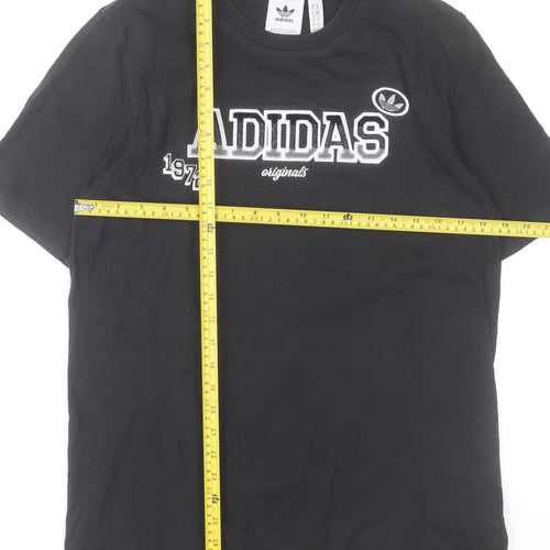 Adidas Originals Men's Black Cotton Graphic T-Shirt M