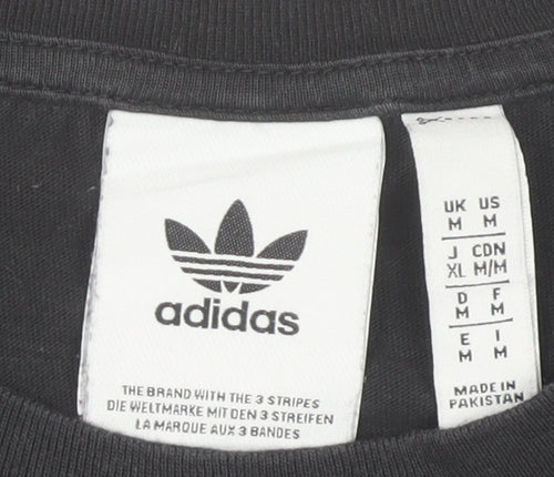 Adidas Originals Men's Black Cotton Graphic T-Shirt M