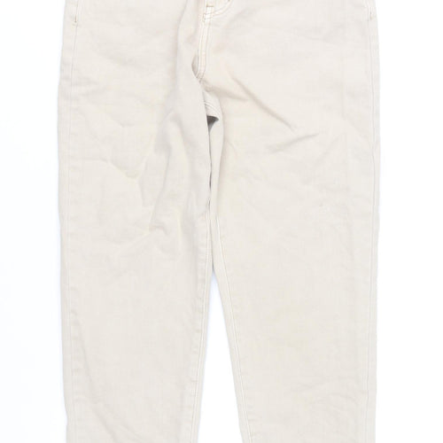 Denim Style Women’s Beige High-Rise Mom Jeans UK 10