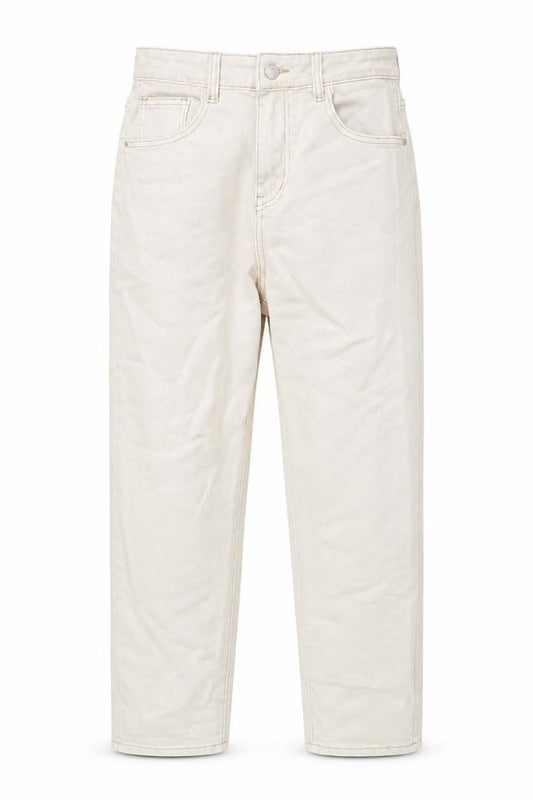 Front view of Denim Style Women’s Beige High-Rise Mom Jeans UK 10
