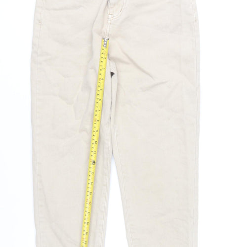 Denim Style Women’s Beige High-Rise Mom Jeans UK 10