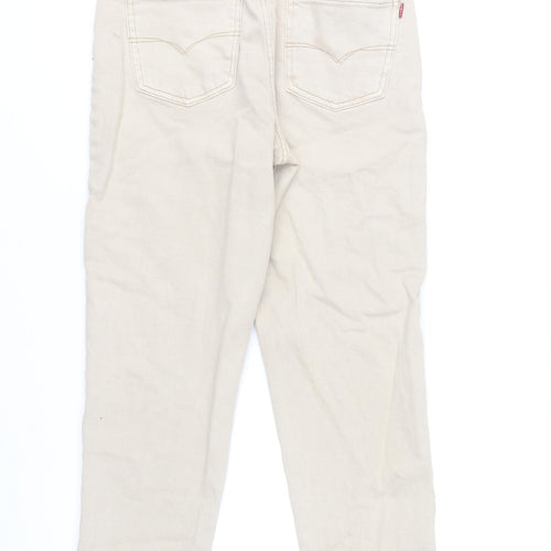 Denim Style Women’s Beige High-Rise Mom Jeans UK 10
