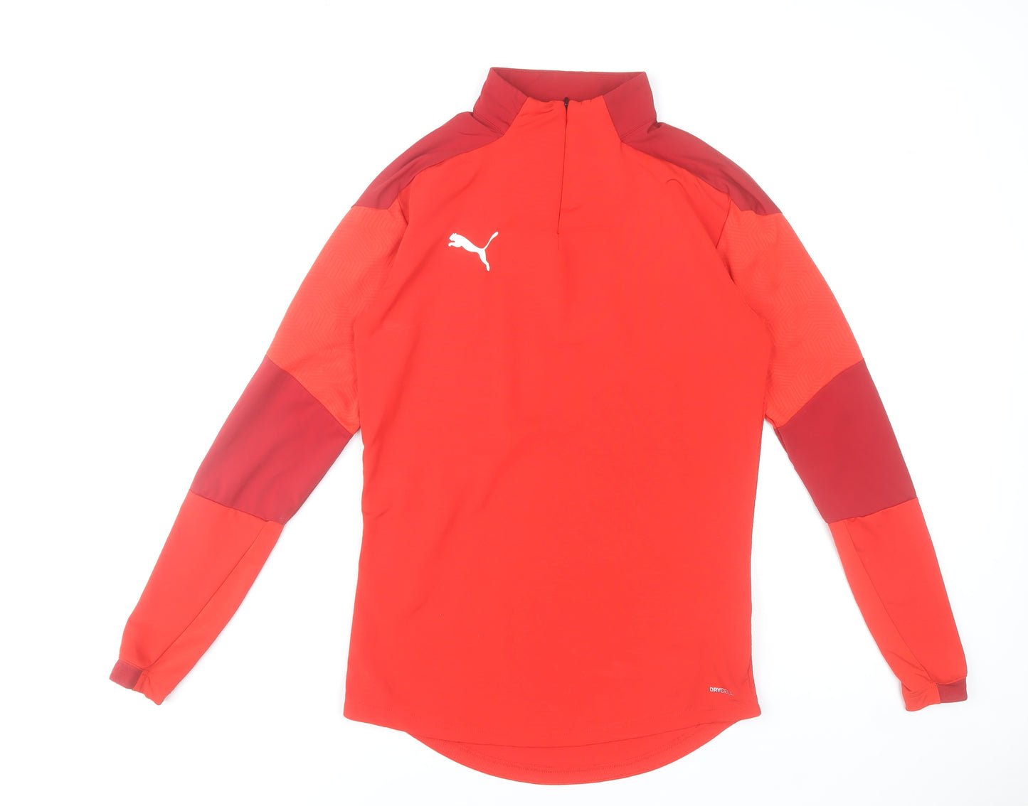 Puma Men's Red 1/4 Zip Long Sleeve Training Top S