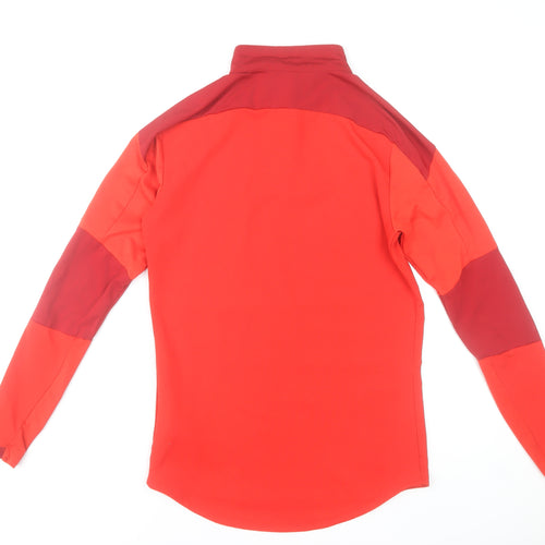 Puma Men's Red 1/4 Zip Long Sleeve Training Top S