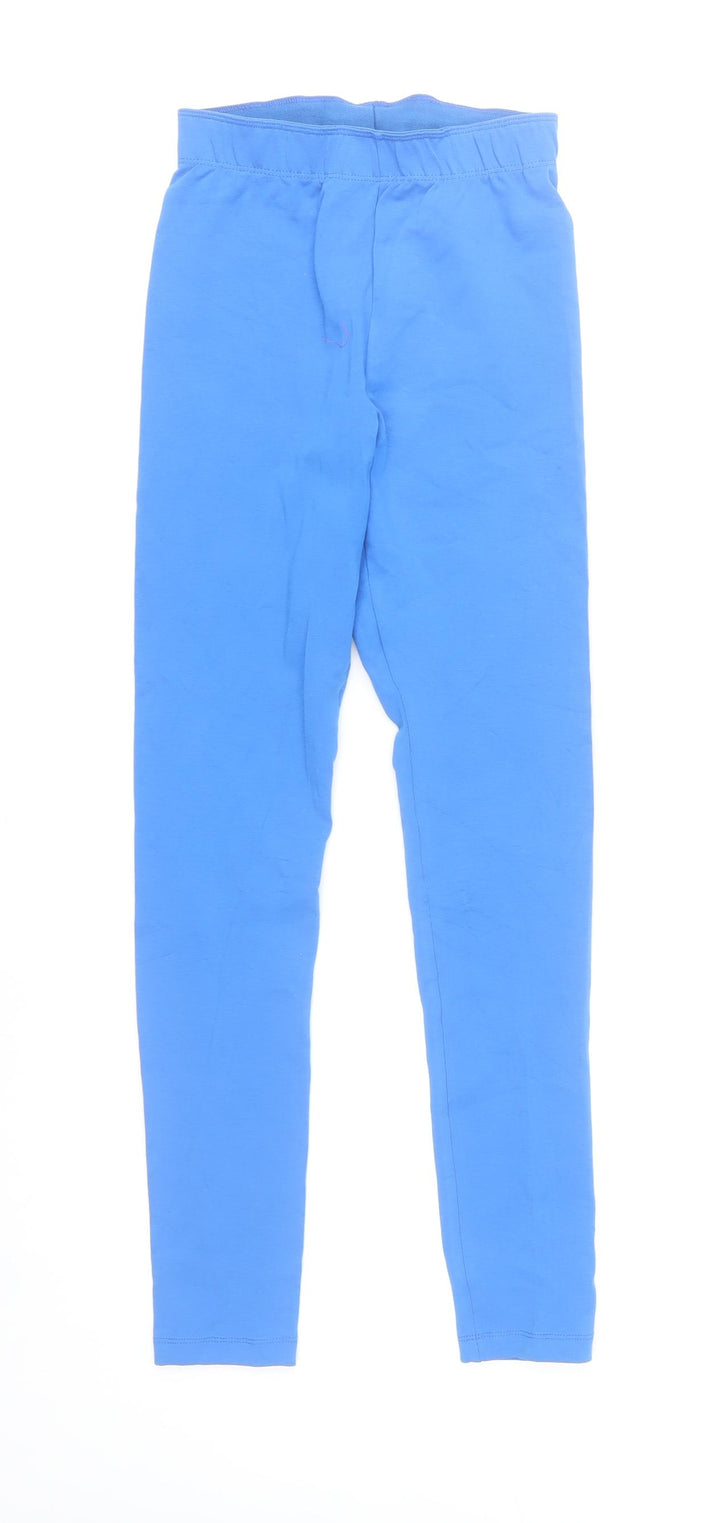 MP Womens Blue Cotton Elastane Slim Fit Active Leggings Size S