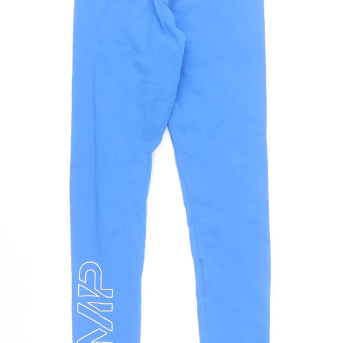 MP Womens Blue Cotton Elastane Slim Fit Active Leggings Size S