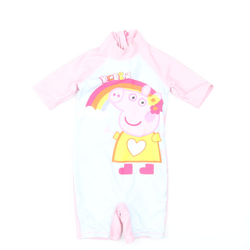 Peppa Pig Girls Pink UV Sun Suit 2-4 Years Quick Dry Swimwear