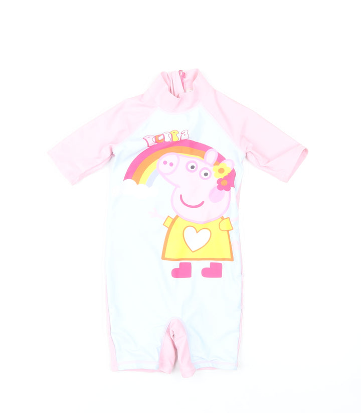 Peppa Pig Girls Pink UV Sun Suit 2-4 Years Quick Dry Swimwear