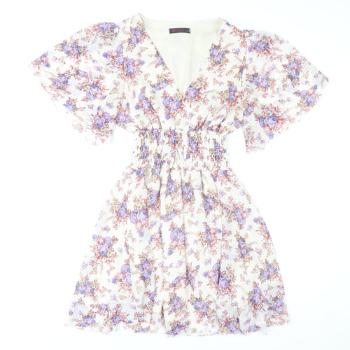 Rise Women’s Multicoloured Floral A-Line Short Dress Size 14