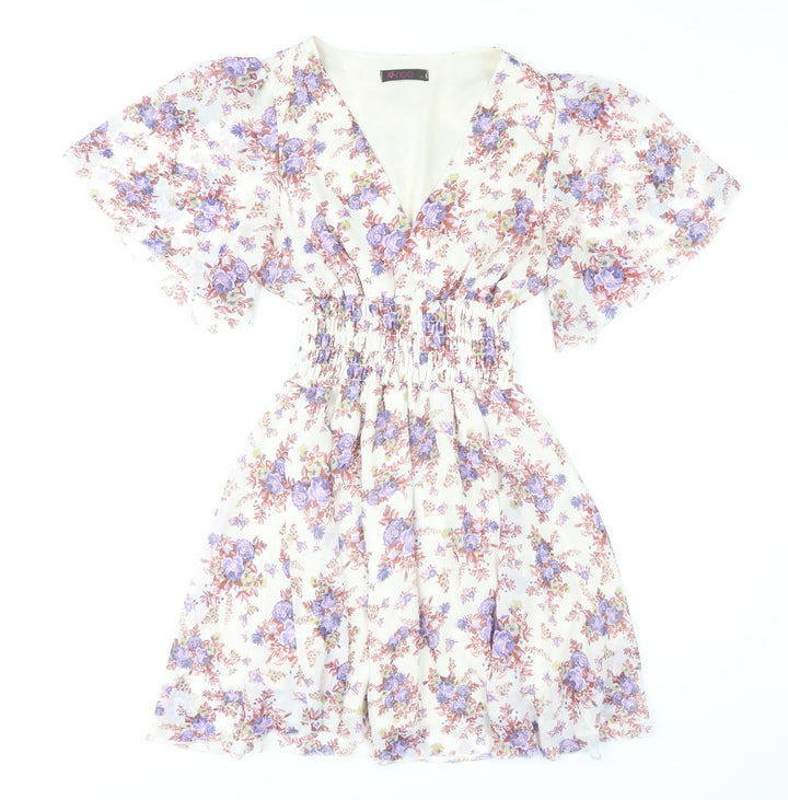 Rise Women’s Multicoloured Floral A-Line Short Dress Size 14
