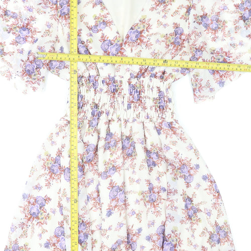 Rise Women’s Multicoloured Floral A-Line Short Dress Size 14