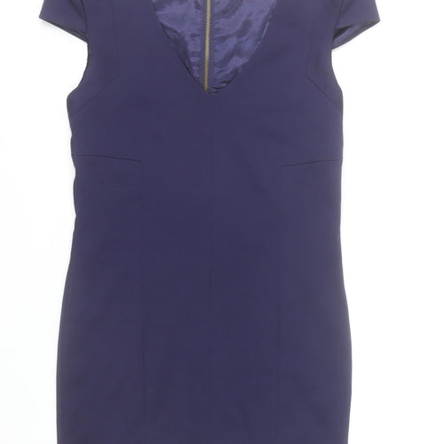 Savida Women’s Blue Size 12 Bodycon Knee Length Dress