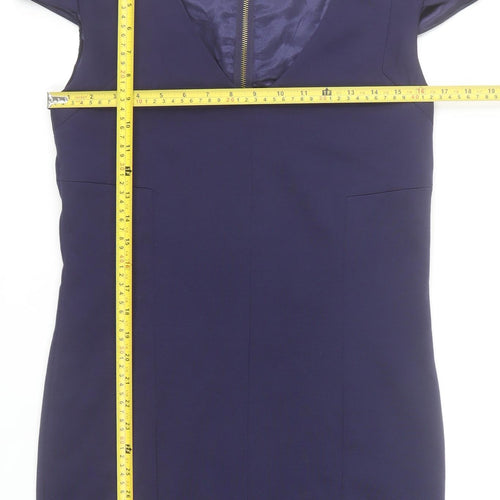 Savida Women’s Blue Size 12 Bodycon Knee Length Dress
