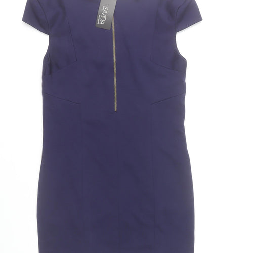 Savida Women’s Blue Size 12 Bodycon Knee Length Dress