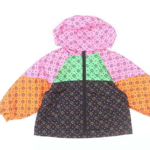Next Girls Multicoloured Hooded Windbreaker Jacket 3 Years