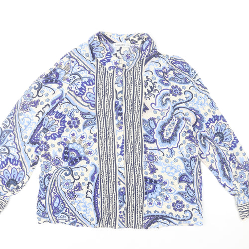 Gallery Womens Paisley Long Sleeve Viscose Tunic Blouse Size 16 Multicoloured