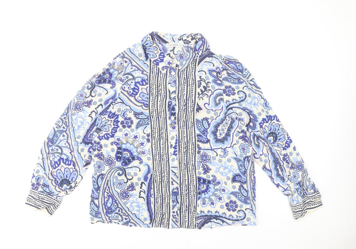 Gallery Womens Paisley Long Sleeve Viscose Tunic Blouse Size 16 Multicoloured