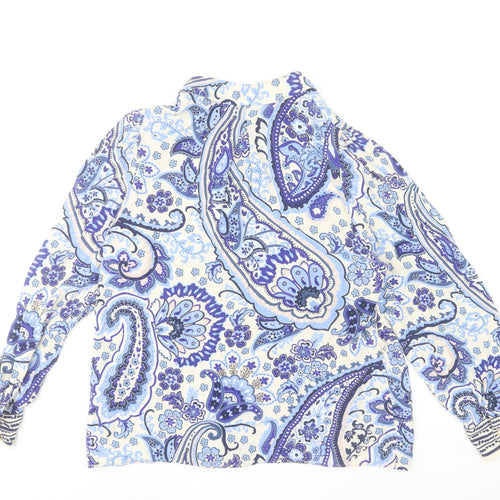 Gallery Womens Paisley Long Sleeve Viscose Tunic Blouse Size 16 Multicoloured