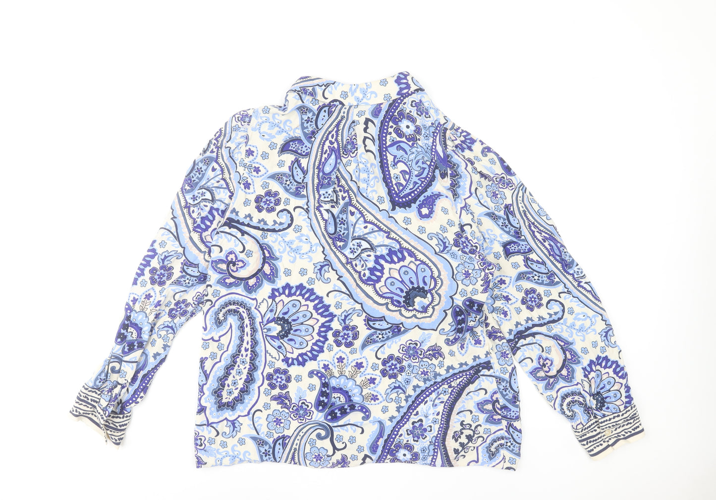 Gallery Womens Paisley Long Sleeve Viscose Tunic Blouse Size 16 Multicoloured