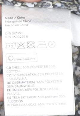 H&M Men's Blue Floral Slim Fit Long Sleeve Dress Shirt L