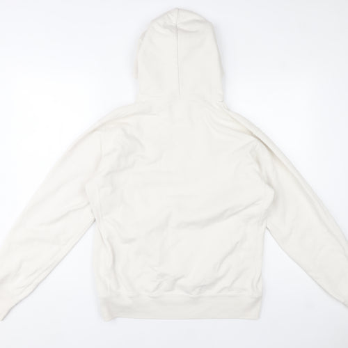 UNIQLO Women Ivory Cotton Pullover Hoodie Size S