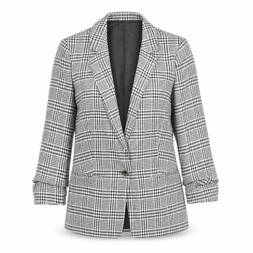 Miss Selfridge Women's Black Check Blazer Jacket Size 8