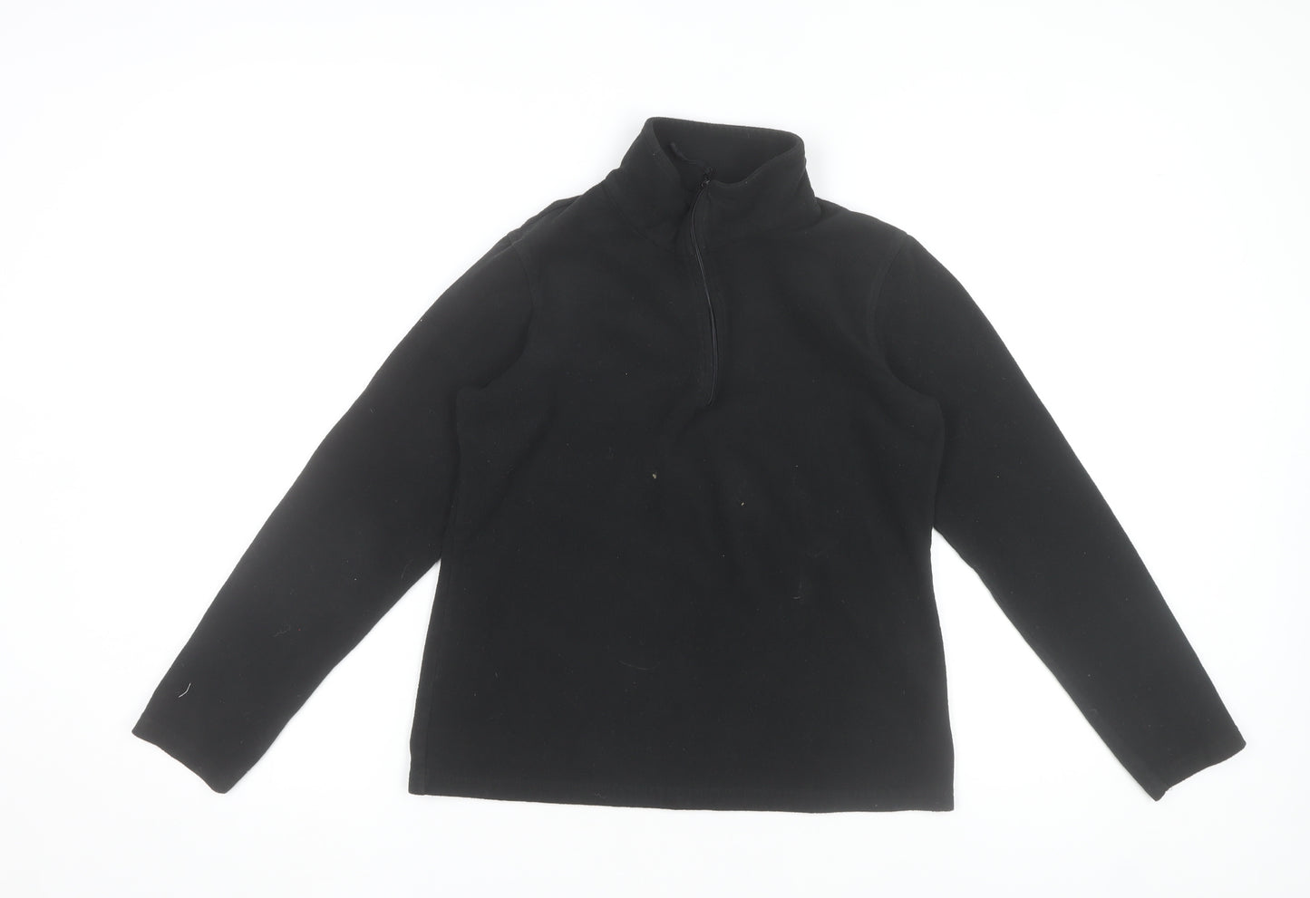 Mountain Warehouse Boys Black Fleece 1/4 Zip Pullover Sweatshirt Size S